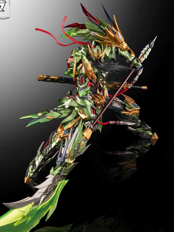 Motorized nuclear MNQ-XH09X Guan Yu Red Flame Fire Dragon Horse Mobile Finished Product Guochuang Mecha Model Spot - 图片 3