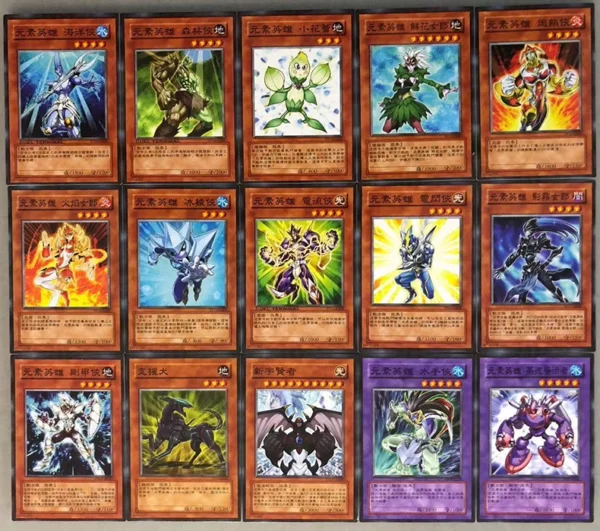 Yu-Gi-Gi-Chinese Card zz Youth City Ten Generation Element Heroes Collection 304 Card Character Decks - 图片 3