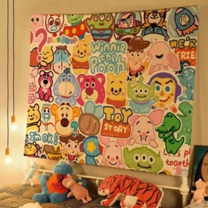 cartoon disco disco toy story background cloth dormitory hanging cloth kids buzz light year bedroom decoration background cloth